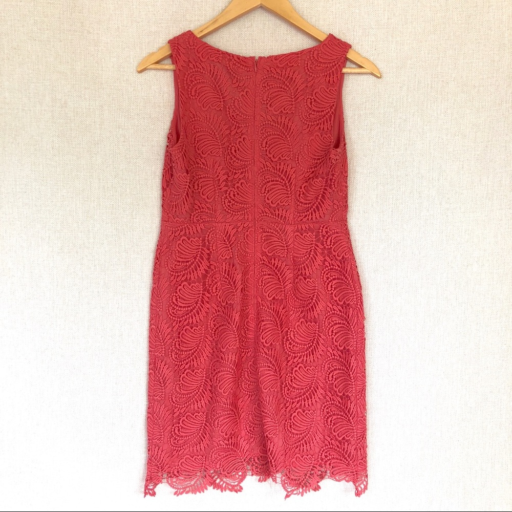 LOFT coral lace dress - Picture 4 of 4